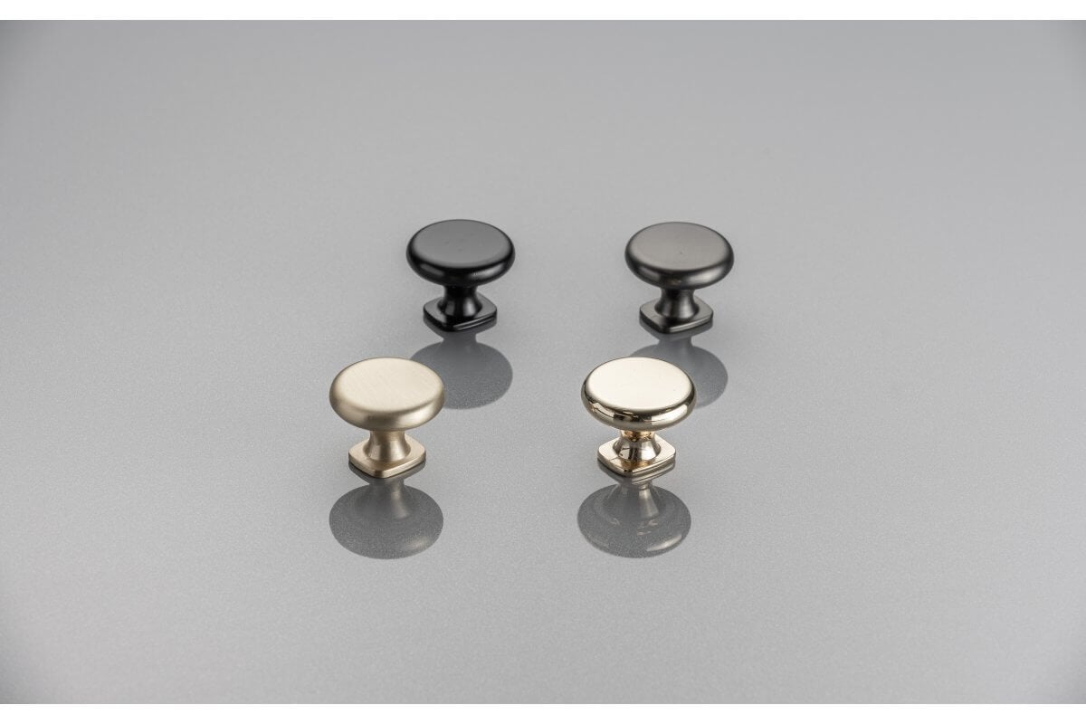Buton mobilă LORENA 33x26 mm, shiny gold