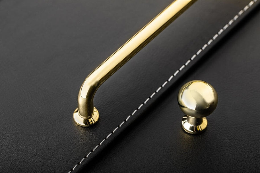 Buton mobilă NORD 20x33 mm, shiny gold