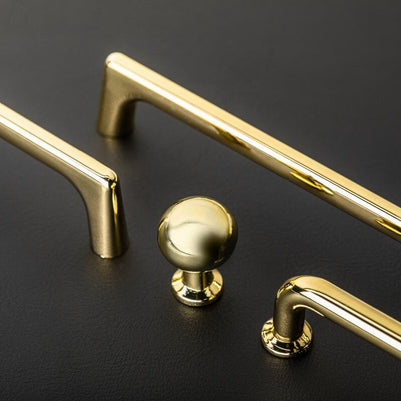 Buton mobilă NORD 20x33 mm, shiny gold