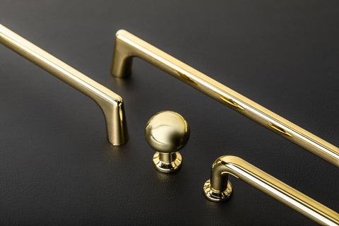 Buton mobilă NORD 20x33 mm, shiny gold