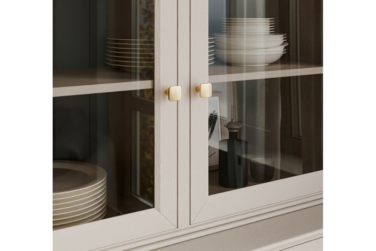 Buton mobilă PIAZZA 30x30 mm, brushed gold