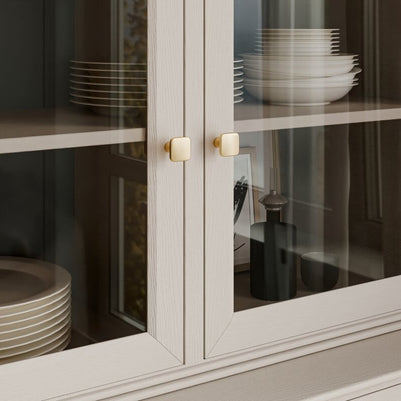 Buton mobilă PIAZZA 30x30 mm, brushed gold