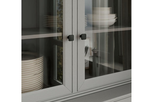 Buton mobilă PIAZZA 30x30 mm, negru mat