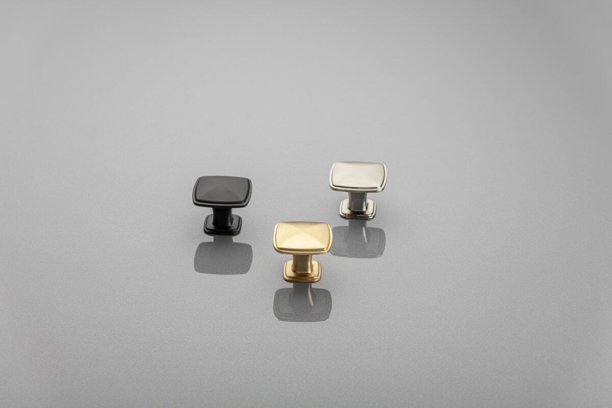 Buton mobilă POINT 30x24 mm, negru mat