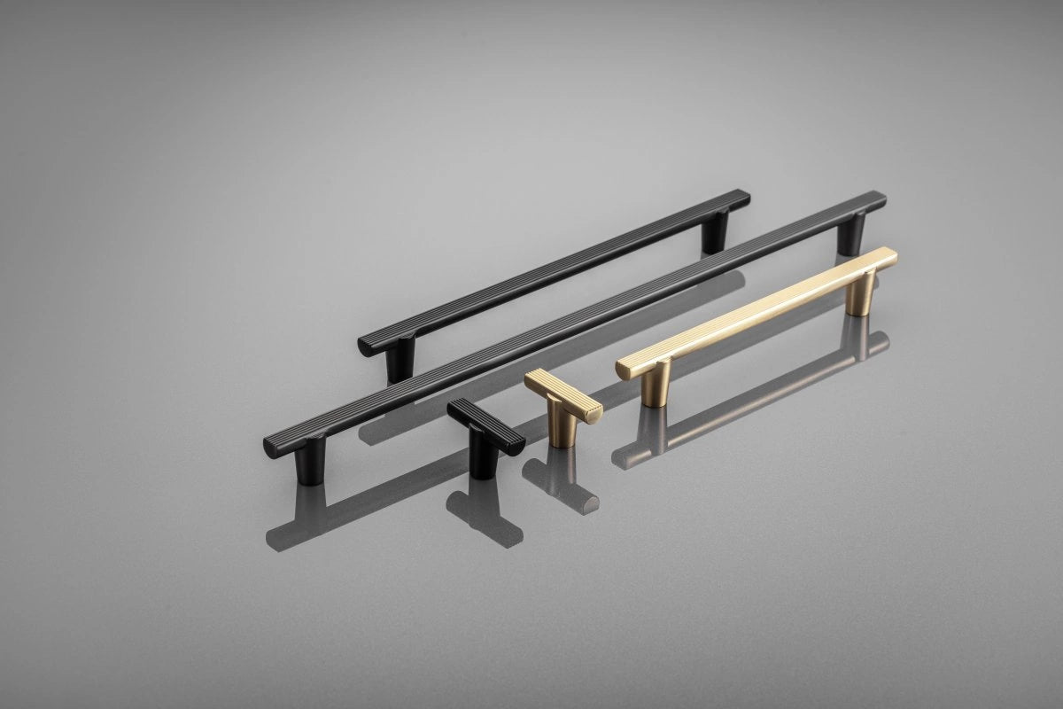 Buton mobilă RAY 40x25 mm, brushed gold