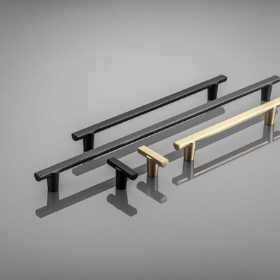 Buton mobilă RAY 40x25 mm, brushed gold