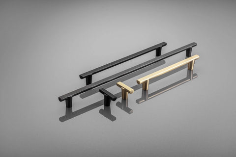 Buton mobilă RAY 40x25 mm, brushed gold