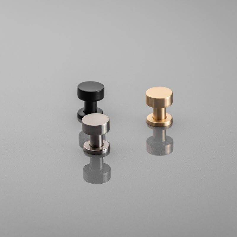 Buton mobilă RING 26x31 mm, negru mat