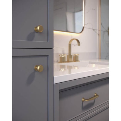 Buton mobilă STILO 33x31 mm, brushed gold