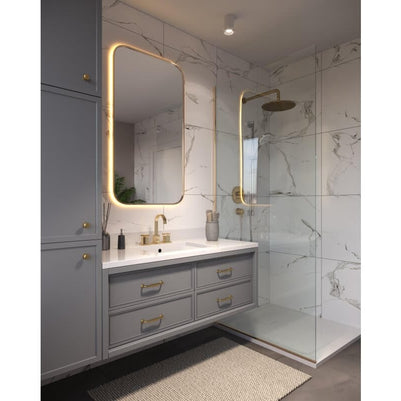 Buton mobilă STILO 33x31 mm, brushed gold