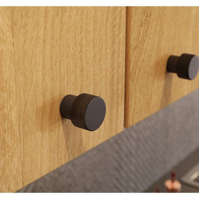 Buton mobilă STRUCTURE 22x23 mm, negru mat