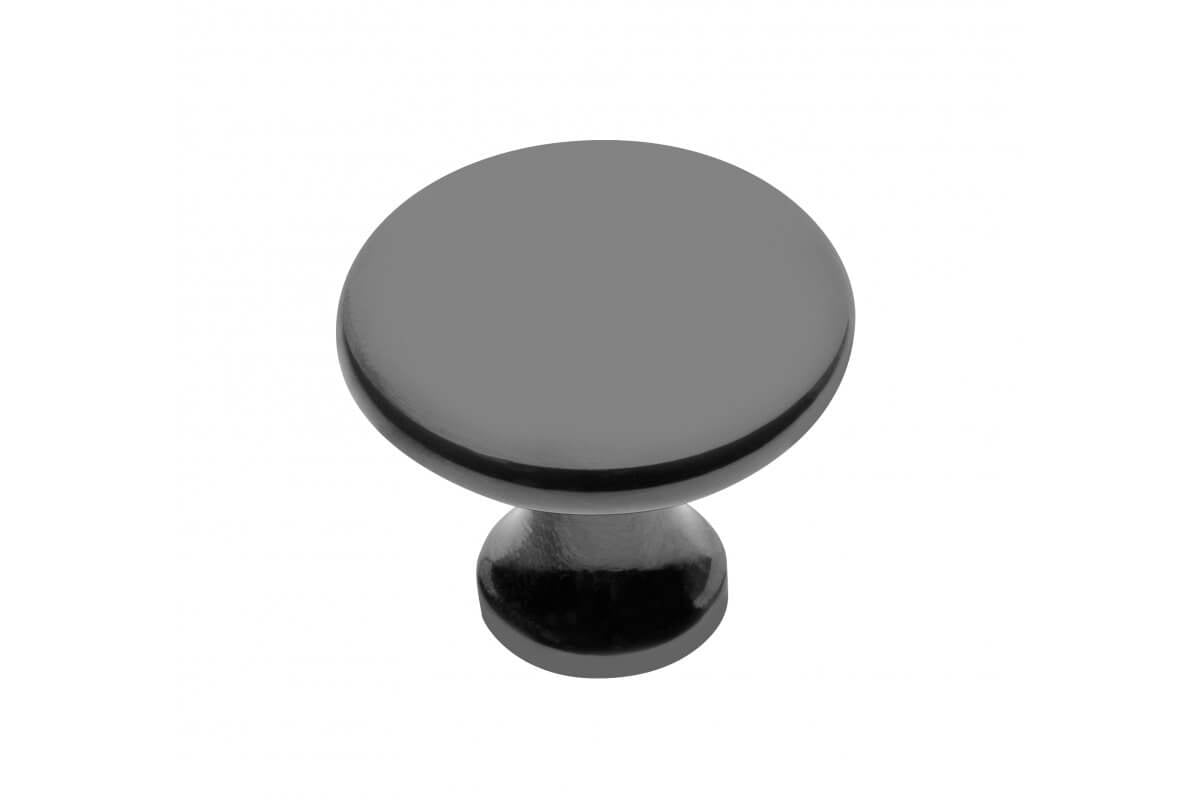 Buton mobilă UDINE 29x25 mm, negru lucios