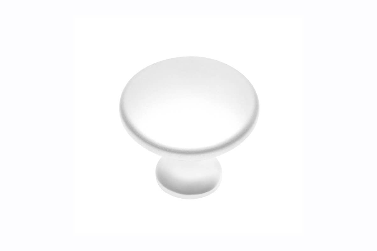 Buton mobilă UDINE 29x25 mm, alb mat