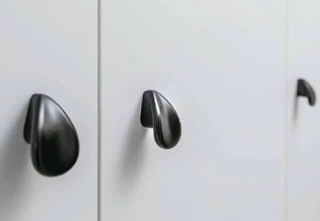 Buton mobilă VENICE 28x46 mm, negru mat