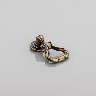 Buton mobilă WP1147, 53x33 mm, alamă antichizată