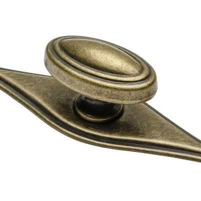 Buton mobilă cu șild WP1152, alamă antichizată