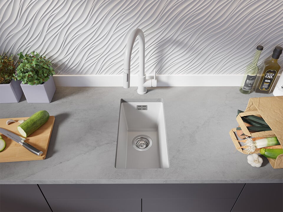 Chiuvetă granit sub blat London 45 XXL – Cuvă 370×430×200 mm