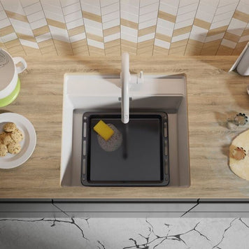 Chiuvetă din granit sub blat Bergen 60 Low Cut – Cuvă MAX 520×400×200 mm, raft Low Cut