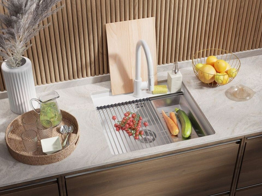 Chiuvetă din granit sub blat Bergen 60 Low Cut – Cuvă MAX 520×400×200 mm, raft Low Cut
