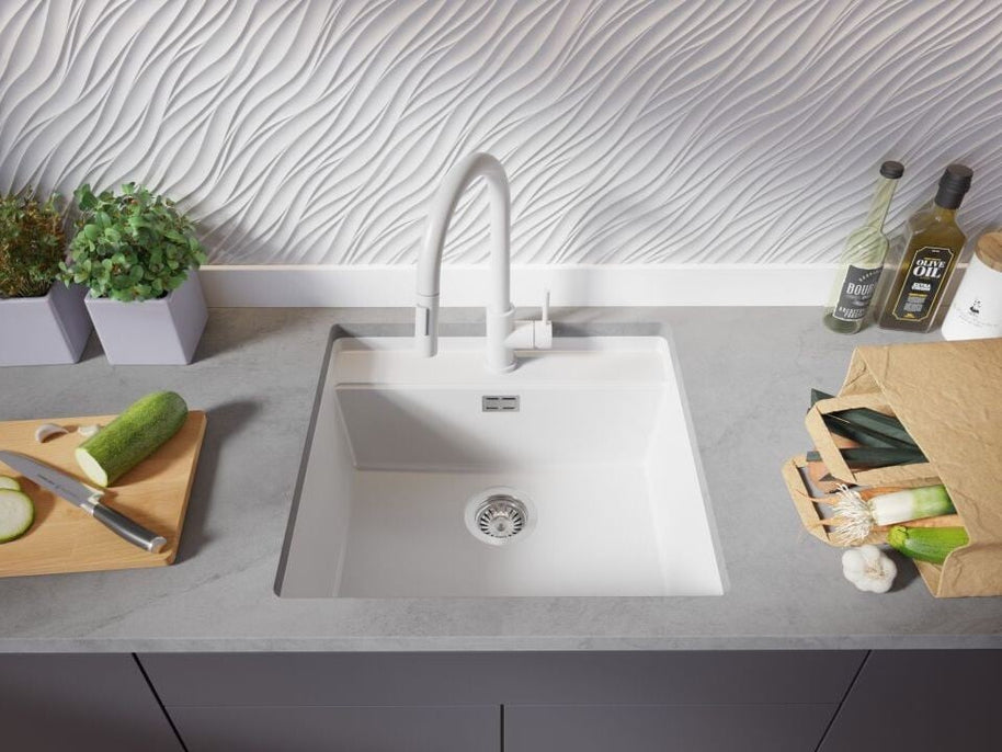 Chiuvetă din granit sub blat Bergen 60 Low Cut – Cuvă MAX 520×400×200 mm, raft Low Cut