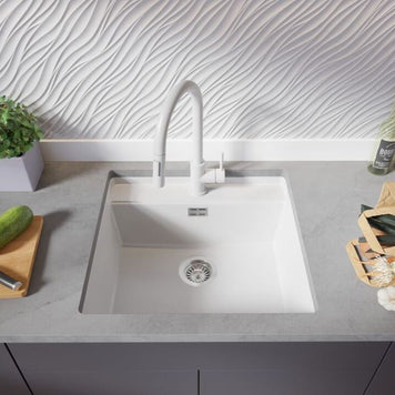 Chiuvetă din granit sub blat Bergen 60 Low Cut – Cuvă MAX 520×400×200 mm, raft Low Cut