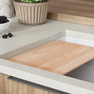 Chiuvetă granit sub blat Bergen 60 Double Pocket – Cuvă XXL 514×398×200 mm, Workstation cu buzunare duble