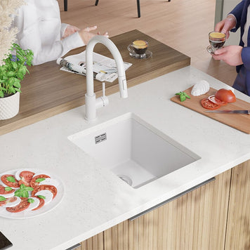 Chiuvetă de bucătărie din granit sub blat cu cea mai mare cuvă XXL – London 40