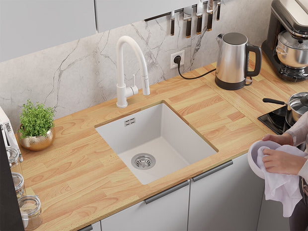 Chiuvetă granit sub blat London 45 XXL – Cuvă 370×430×200 mm