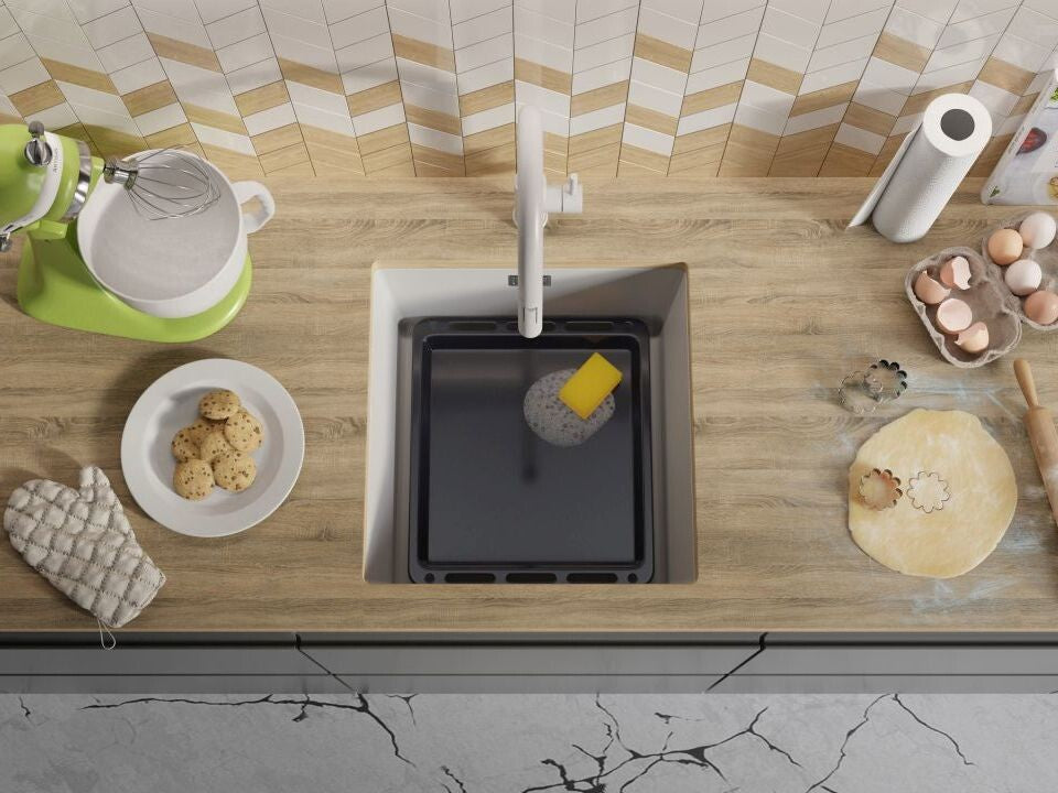 Chiuvetă granit sub blat London 50 XXL – Cuvă 420×430×200 mm