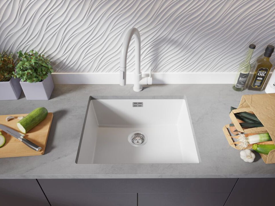 Chiuvetă granit sub blat London 60 XXL – Cuvă 520×430×200 mm