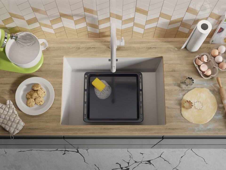 Chiuvetă granit sub blat London 70 XXL – Cuvă 620×430×200 mm