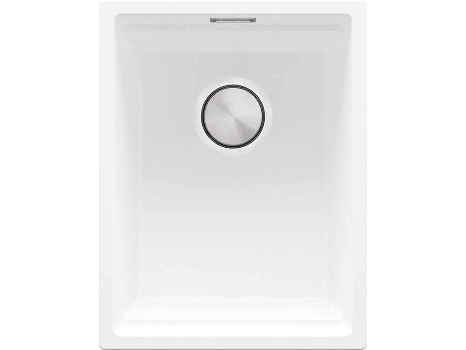 Chiuvetă de bucătărie din granit sub blat cu cea mai mare cuvă XXL – Praga 40 Level (+ scurgător cu rolă GRATUIT)