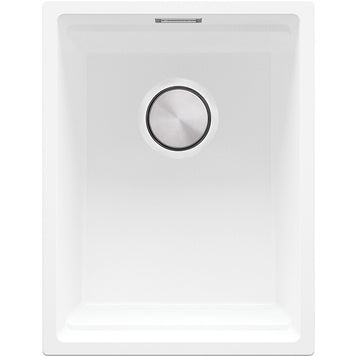 Chiuvetă de bucătărie din granit sub blat cu cea mai mare cuvă XXL – Praga 40 Level (+ scurgător cu rolă GRATUIT)