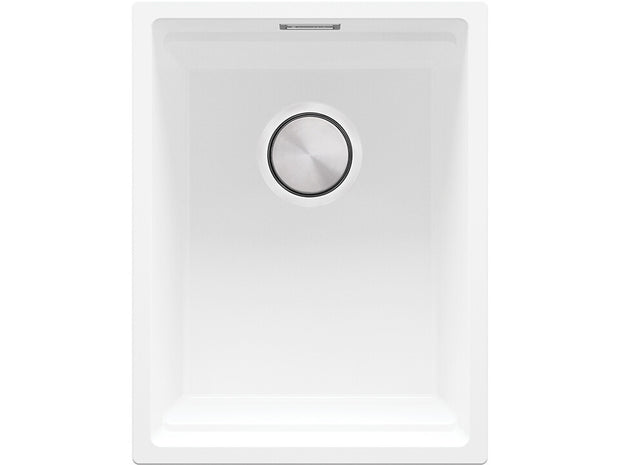 Chiuvetă de bucătărie din granit sub blat cu cea mai mare cuvă XXL – Praga 40 Level (+ scurgător cu rolă GRATUIT)