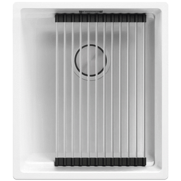 Chiuvetă de bucătărie din granit sub blat cu cuvă XXL și sistem Level – Praga 45 Level (+ scurgător cu rolă GRATUIT)