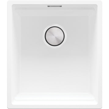 Chiuvetă de bucătărie din granit sub blat cu cuvă XXL și sistem Level – Praga 45 Level (+ scurgător cu rolă GRATUIT)