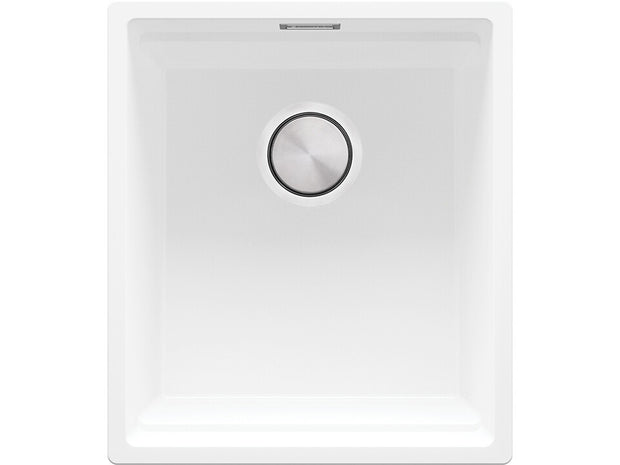 Chiuvetă de bucătărie din granit sub blat cu cuvă XXL și sistem Level – Praga 45 Level (+ scurgător cu rolă GRATUIT)