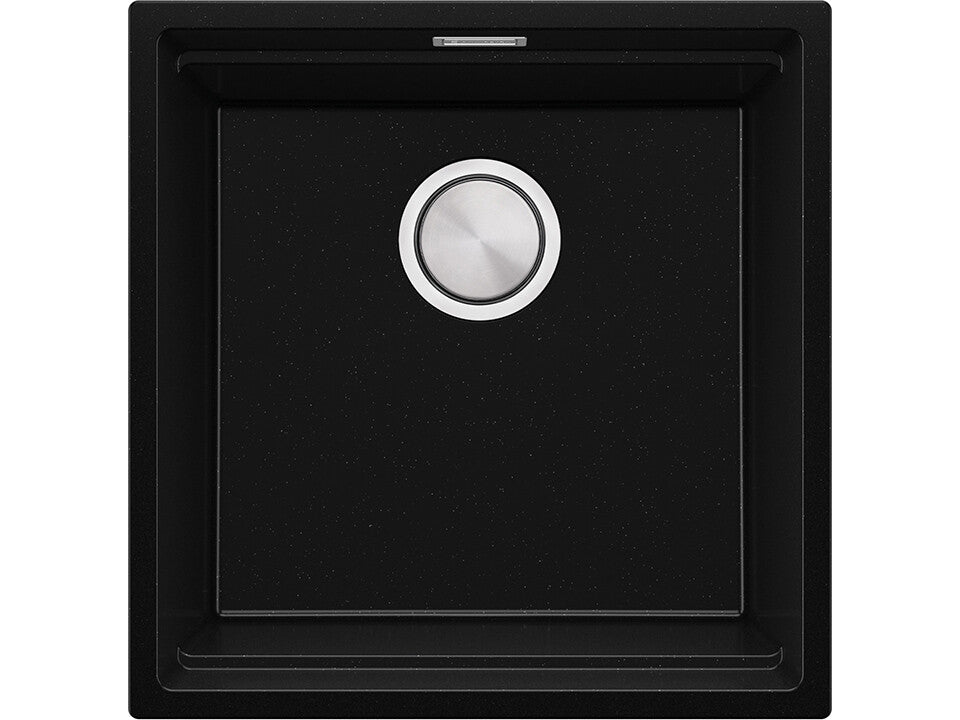 Chiuvetă de bucătărie din granit sub blat cu cea mai mare cuvă XXL – Praga 50 Level (+ scurgător cu rolă GRATUIT)