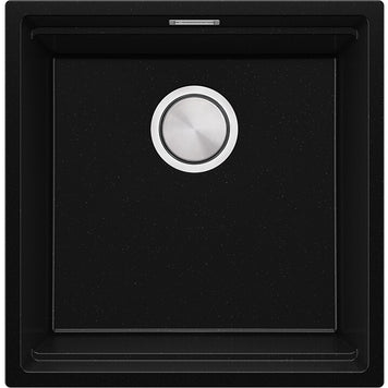 Chiuvetă de bucătărie din granit sub blat cu cea mai mare cuvă XXL – Praga 50 Level (+ scurgător cu rolă GRATUIT)