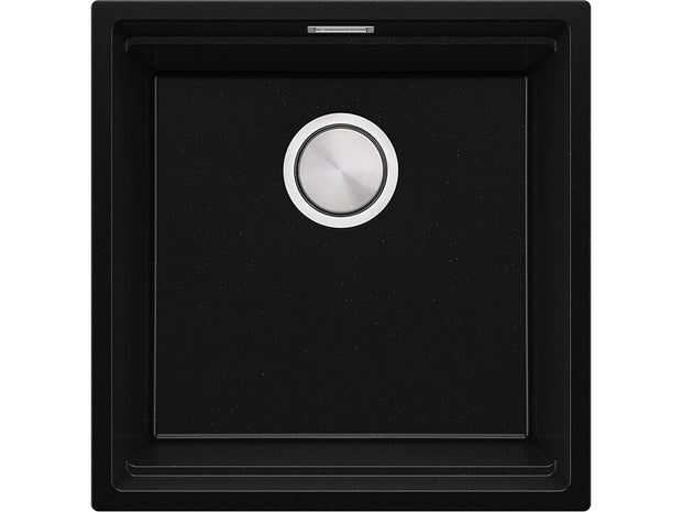 Chiuvetă de bucătărie din granit sub blat cu cea mai mare cuvă XXL – Praga 50 Level (+ scurgător cu rolă GRATUIT)