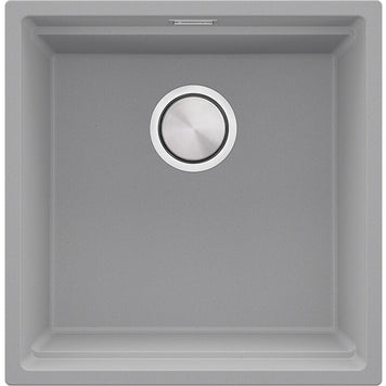 Chiuvetă de bucătărie din granit sub blat cu cea mai mare cuvă XXL – Praga 50 Level (+ scurgător cu rolă GRATUIT)