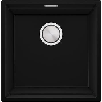 Chiuvetă de bucătărie din granit sub blat cu cea mai mare cuvă XXL – Praga 50 Level (+ scurgător cu rolă GRATUIT)