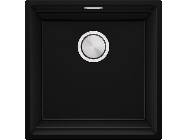 Chiuvetă de bucătărie din granit sub blat cu cea mai mare cuvă XXL – Praga 50 Level (+ scurgător cu rolă GRATUIT)