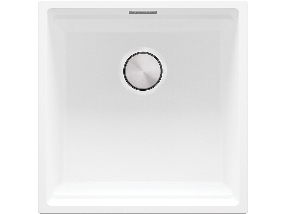 Chiuvetă de bucătărie din granit sub blat cu cea mai mare cuvă XXL – Praga 50 Level (+ scurgător cu rolă GRATUIT)