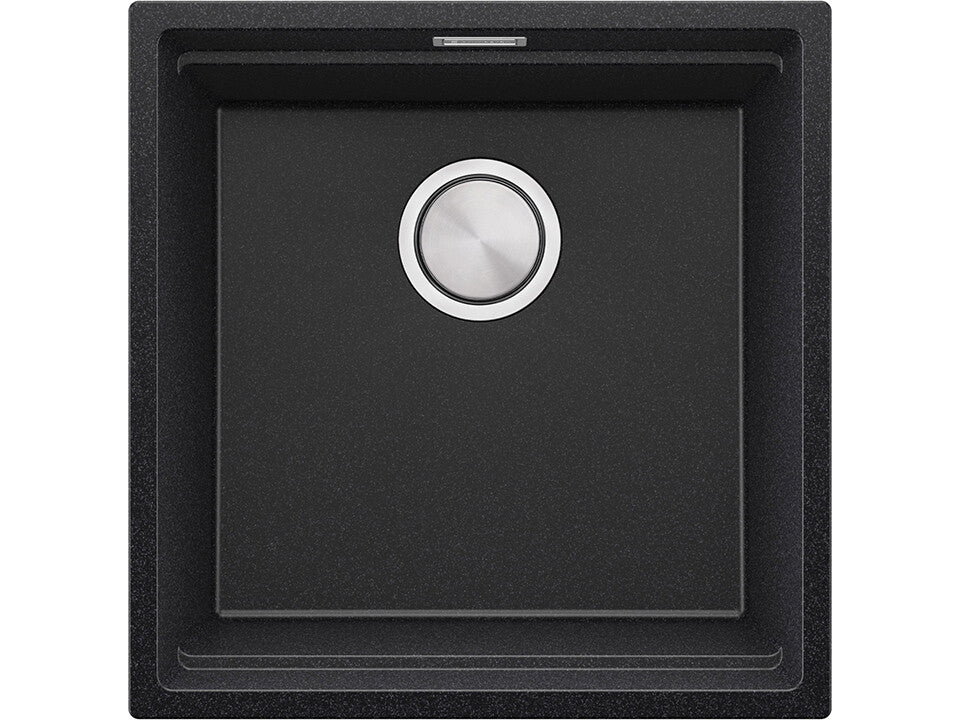 Chiuvetă de bucătărie din granit sub blat cu cea mai mare cuvă XXL – Praga 50 Level (+ scurgător cu rolă GRATUIT)