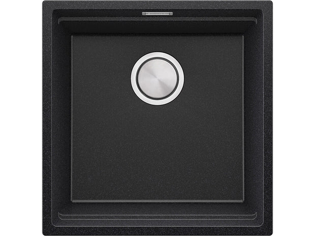 Chiuvetă de bucătărie din granit sub blat cu cea mai mare cuvă XXL – Praga 50 Level (+ scurgător cu rolă GRATUIT)