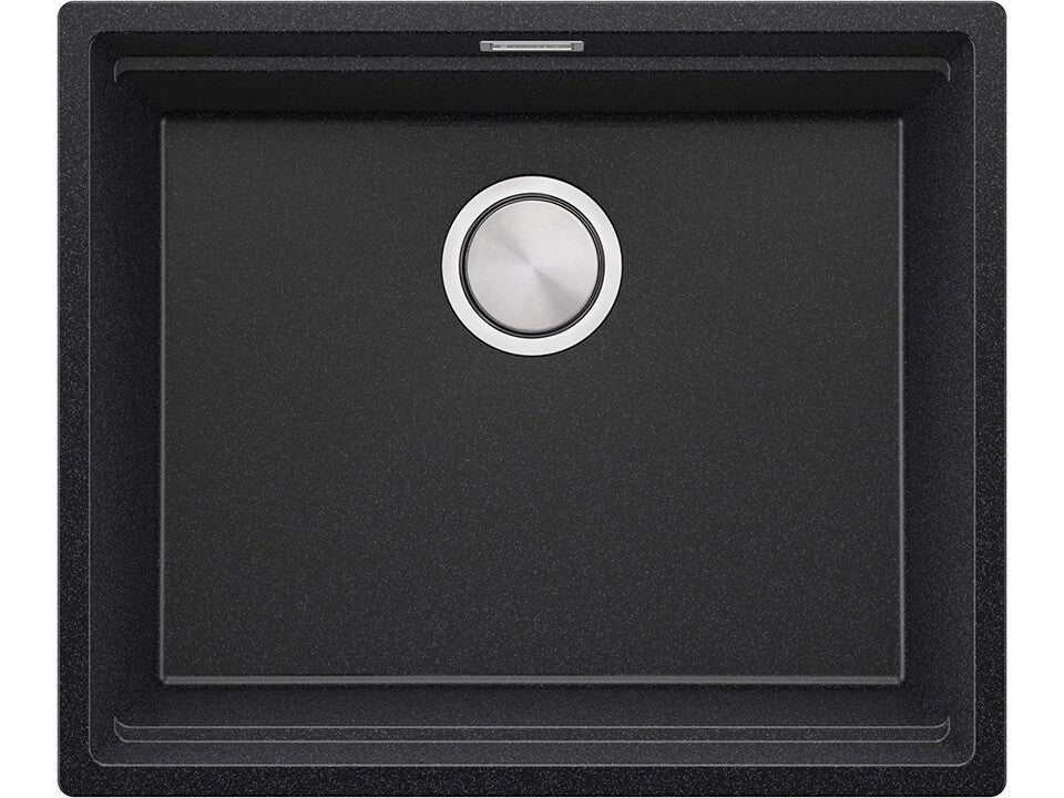 Chiuvetă de bucătărie din granit sub blat cu cea mai mare cuvă XXL — Praga 60 Level (+ scurgător cu rolă GRATUIT)