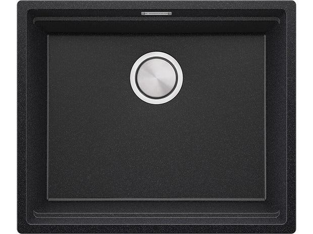 Chiuvetă de bucătărie din granit sub blat cu cea mai mare cuvă XXL — Praga 60 Level (+ scurgător cu rolă GRATUIT)