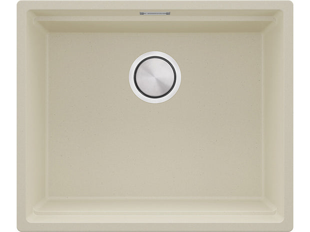 Chiuvetă de bucătărie din granit sub blat cu cea mai mare cuvă XXL — Praga 60 Level (+ scurgător cu rolă GRATUIT)