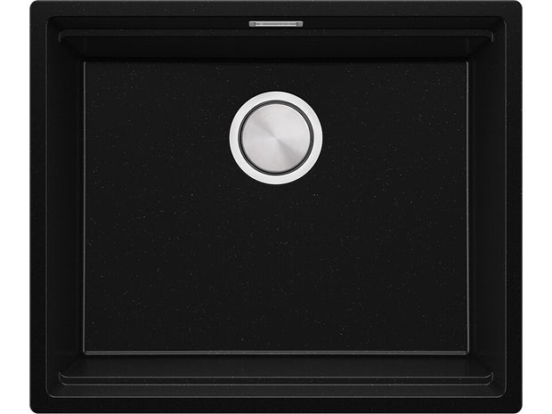 Chiuvetă de bucătărie din granit sub blat cu cea mai mare cuvă XXL — Praga 60 Level (+ scurgător cu rolă GRATUIT)